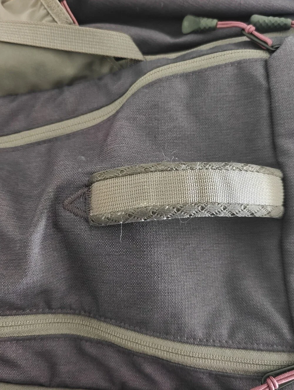 The North Face Surge Backpack EUC Gray Purple Padded